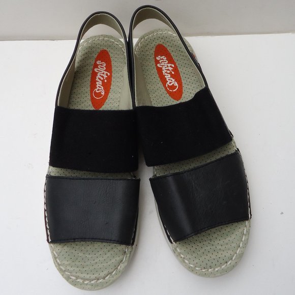 SIZE 8. Softinos leather sling back sandals . - Picture 2 of 16